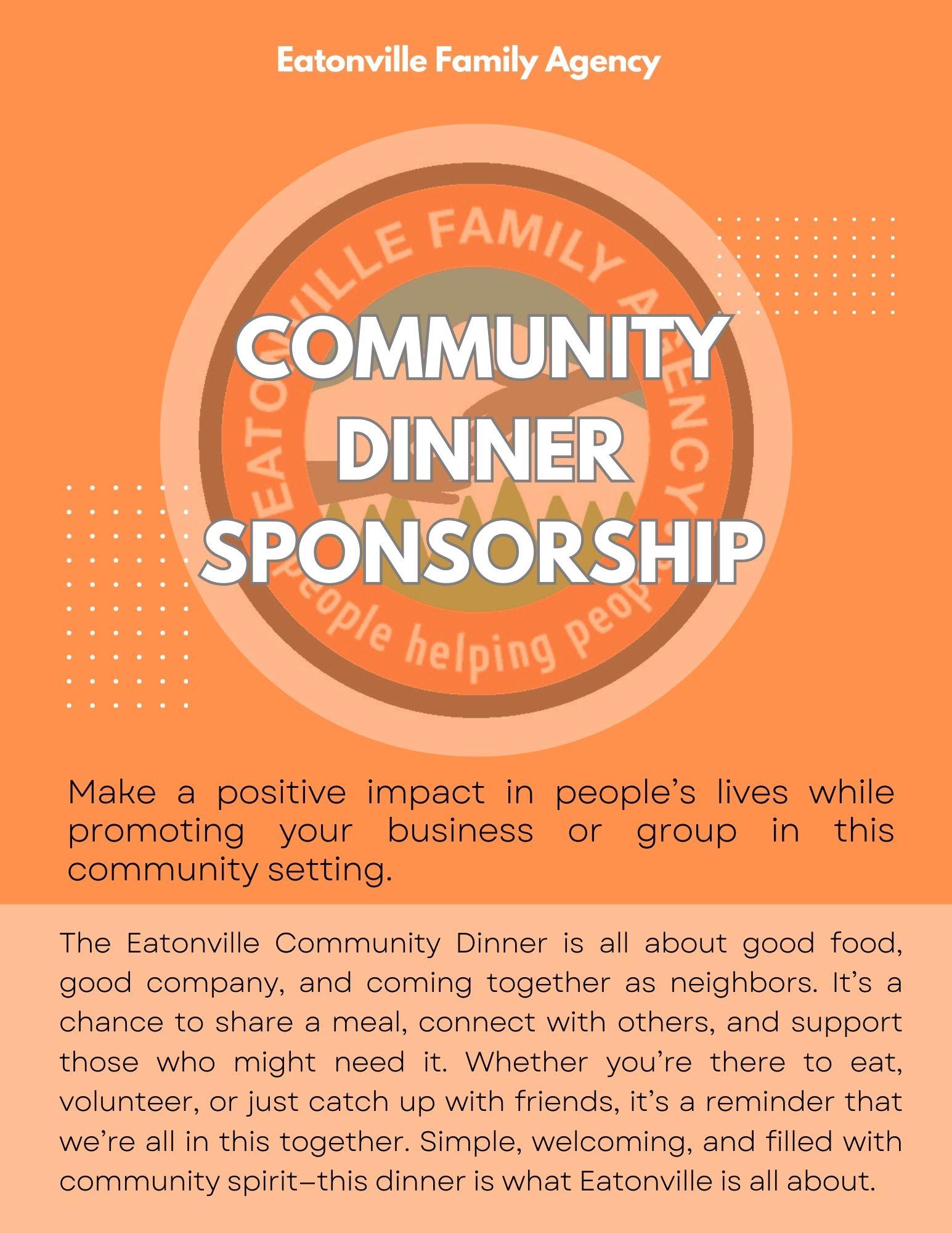 Community Dinner Sponsorship